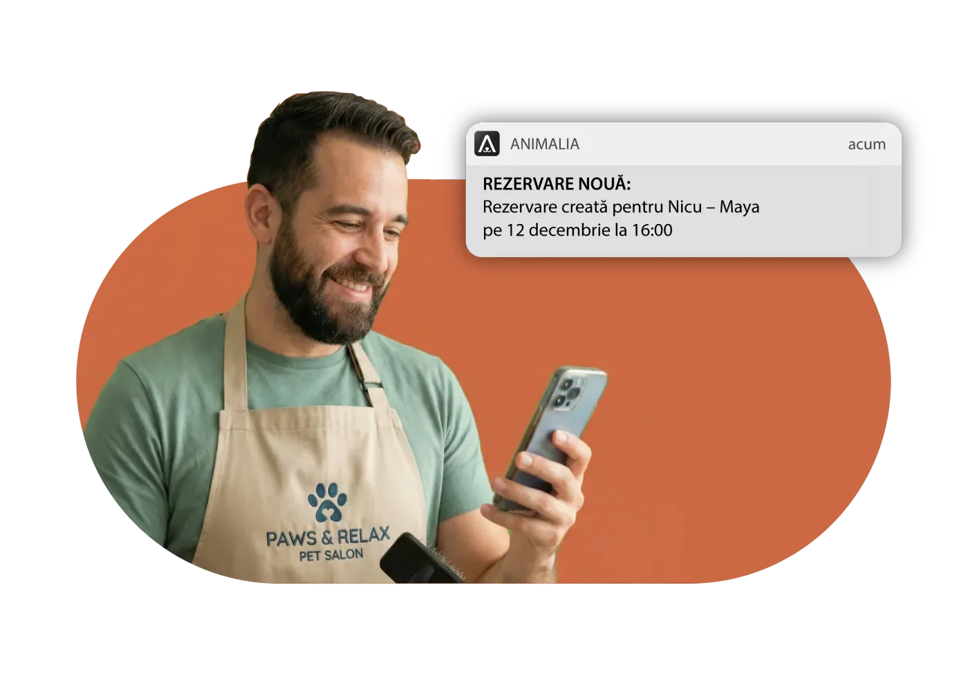 New appointment notification with accept options