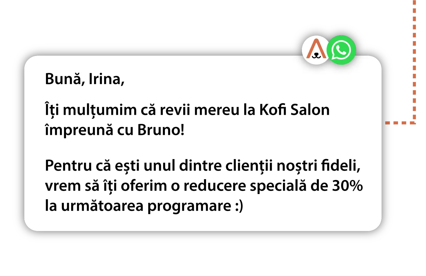 Loyalty program through messages